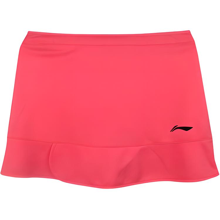 Li-Ning Solid Color Breathable Logo Badminton Shirt Women Tops Fluorescent-Pink ASKS144-3