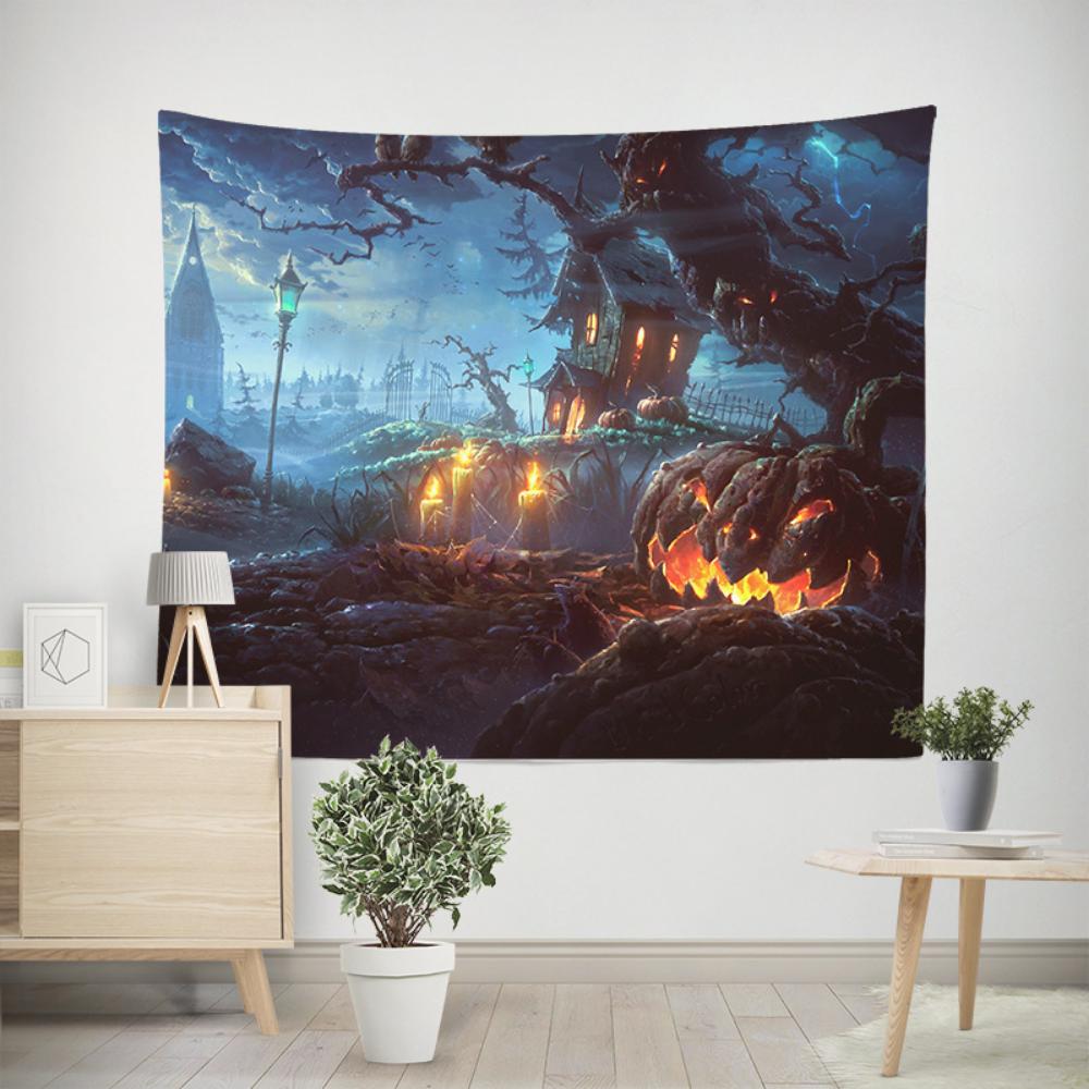 Украшение комнаты Картина Окно Пейзаж Гобелен Общежитие Ремонт Фоновая ткань Гостиная — фото 3