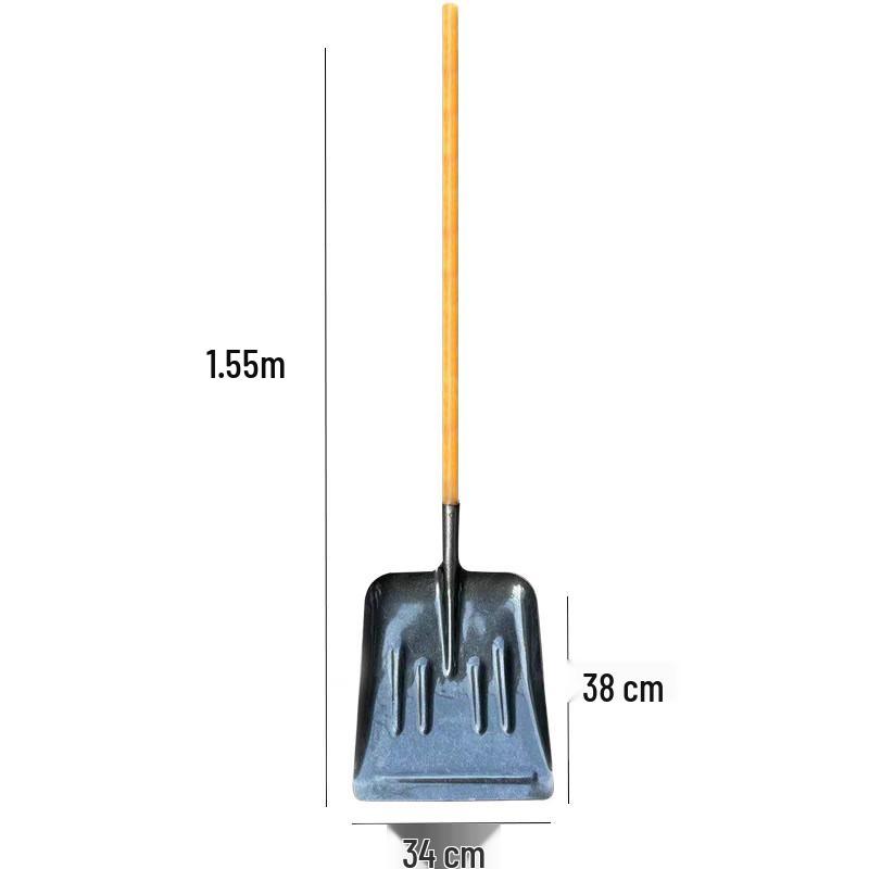 Linpan Heavy-Duty Manganese Steel Flat Square Shovel