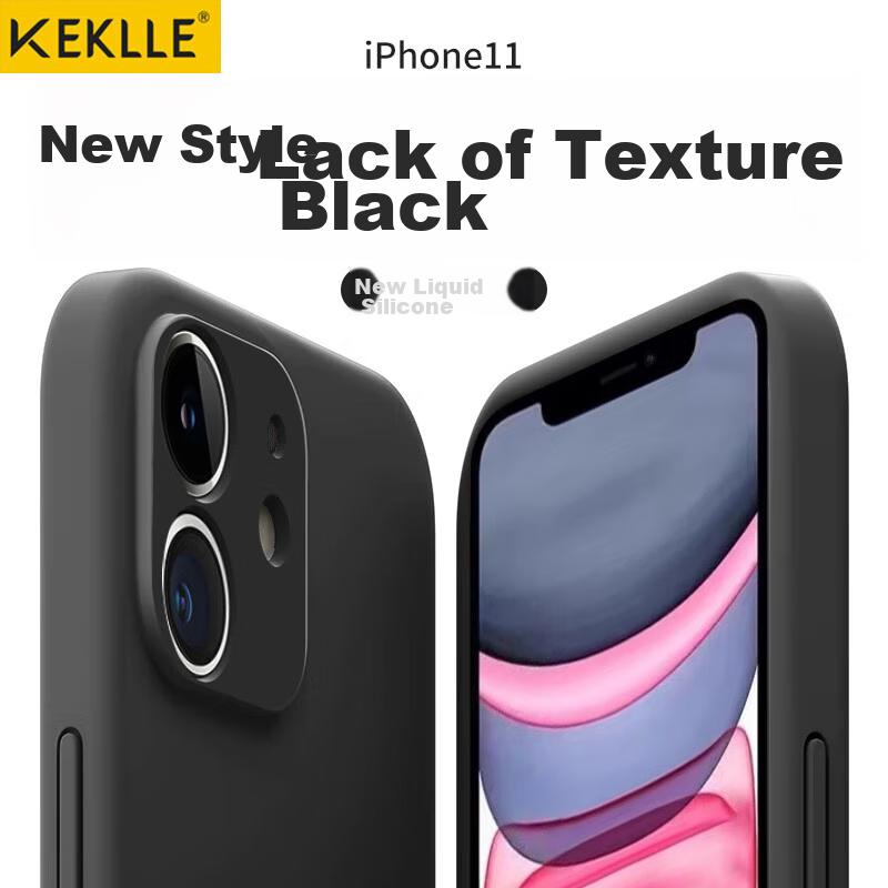 KEKLLE IPhone 11 Case, Upgraded Full Protection Camera Lens Liquid Silicone Soft, Shockproof Ultra-Thin Case, Black