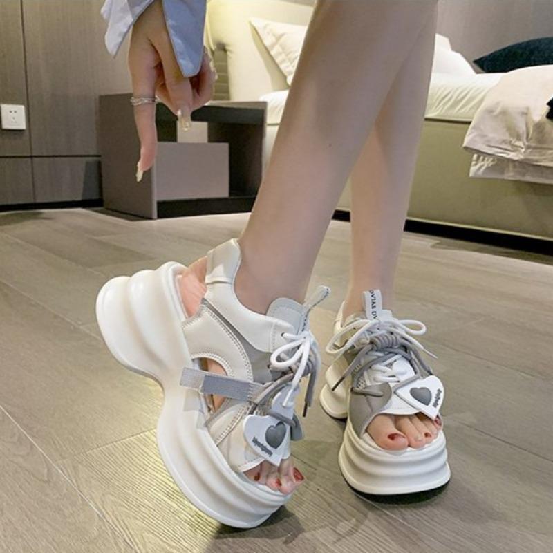 Ladies Retro Platform Open-toed Sandals