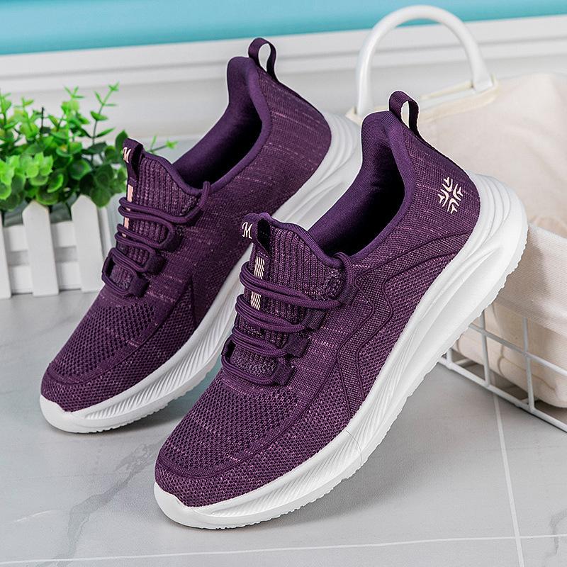 5906 fly-woven sports shoes spring and summer low-top hollow breathable mesh running shoes lightweight mother shoes walking shoes