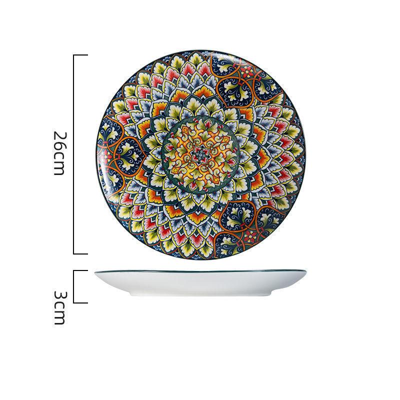 Polnische Keramikteller Haushalts-Kreative Backform Obstsalat Kartoffelpüree Nudelschüssel Kuchenplatte Küchenzubehör