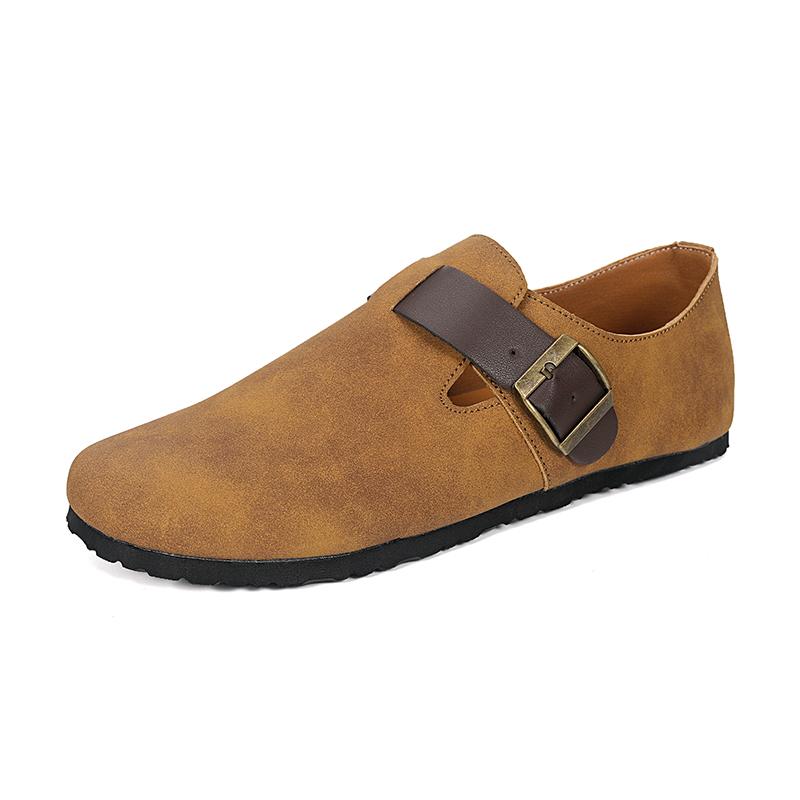 Solid - Colored Men's Suede Casual Shoes Light And Comfortable Flat Shoe Fashionable Soft - Soled Casual Shoe Daily Office Shoes