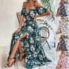 2026 European and American Women's Clothing Sexy Suspender Irregular Dress Long Suspender Floral Beach Dress