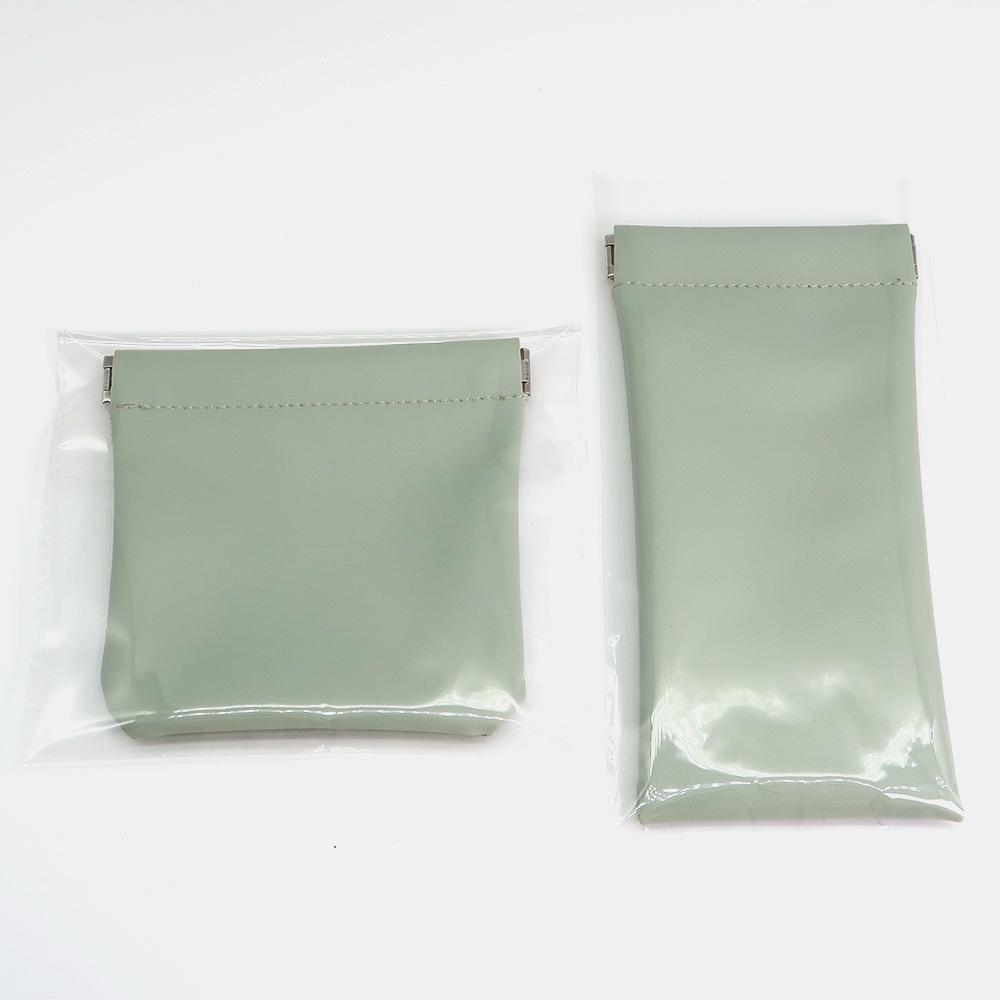 Personalized Leather Storage Bag with Automatic Closure - Compact Pouch for Lipstick, Earphones, and Keys