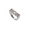 Aesthetic Zircon Letter Ring Jewelry Gift for Mother's Day Creative MOM Ring  Mom Gift