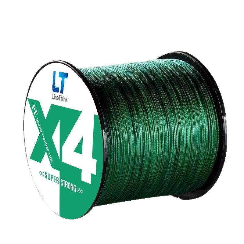 LineThink 300m/500m Super Strong Fishing Line, 4-Strand PE Wear-Resistant Braided Multi-Filament
