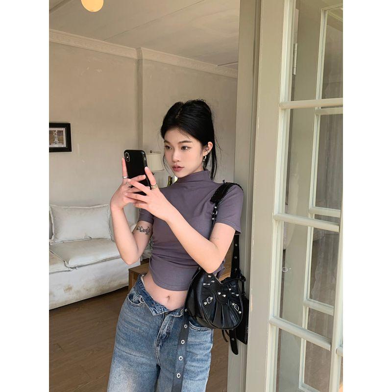 Silm Women's Summer Short Sleeve T-shirt Top Bottoming Shirt