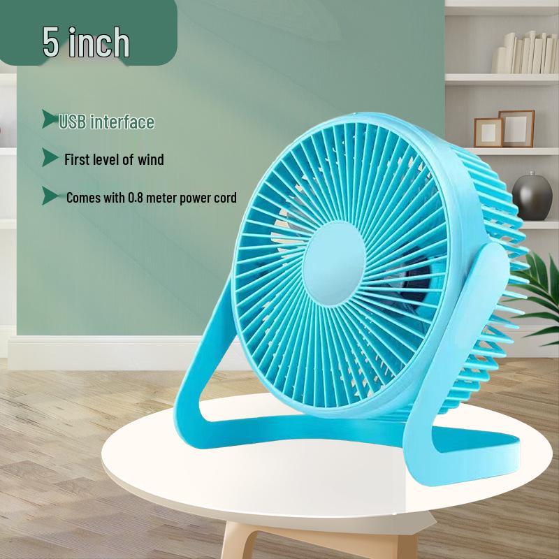 

USB 4,68-дюймовый мини-электрический настольный вентилятор из кованого железа для офиса и общежития Standard