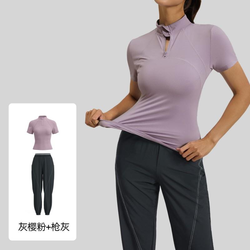 Womens Breathable Running Set Jogging Gym Fitness Activewear