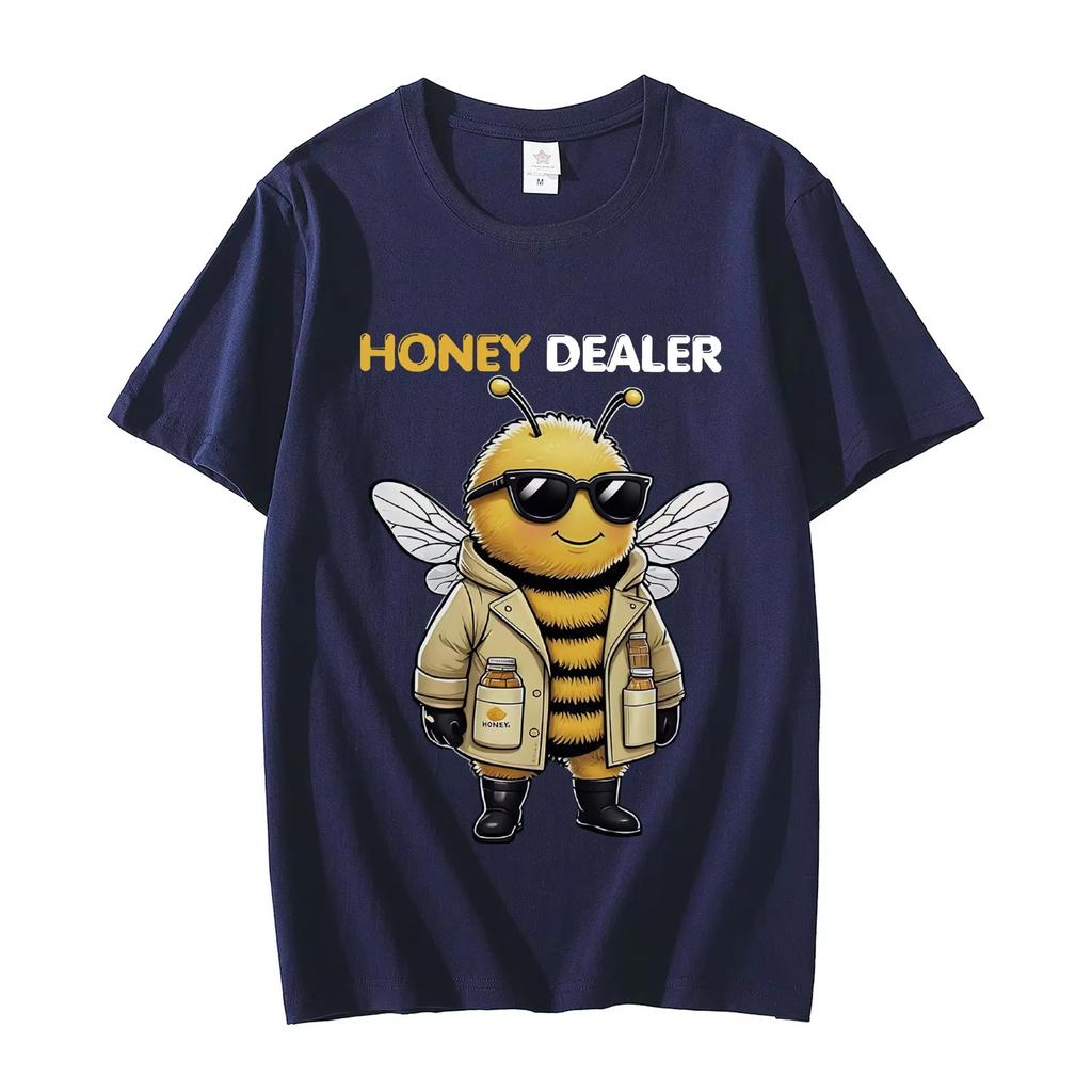 Honey Dealer Funny Bee Graphic T Shirt Men Women Fashion Y2k Clothing T-shirt Summer Casual Oversized Cotton T-shirts Streetwear