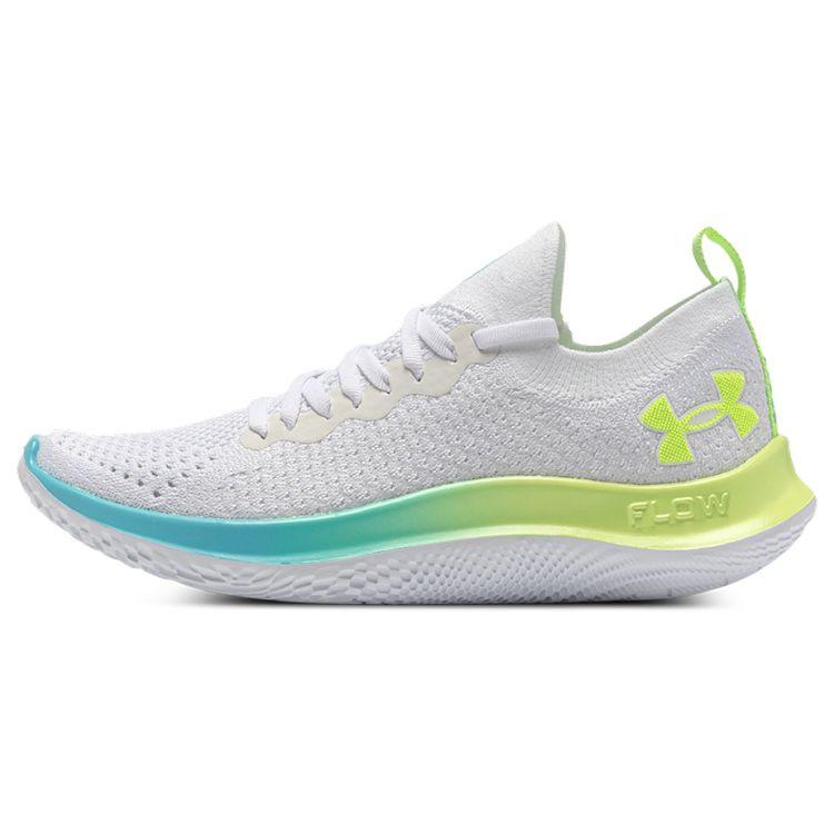 Under Armour Flow Velociti SE Comfortable Fabric Low-Top Casual Running Shoes Women Sneaker White Green 3025711-112