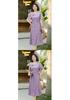 2026 Mom's Fashionable Chiffon Summer Dress - Versatile Mid-Length, Waist-Cinched Style for Middle-Aged & Elderly Women
