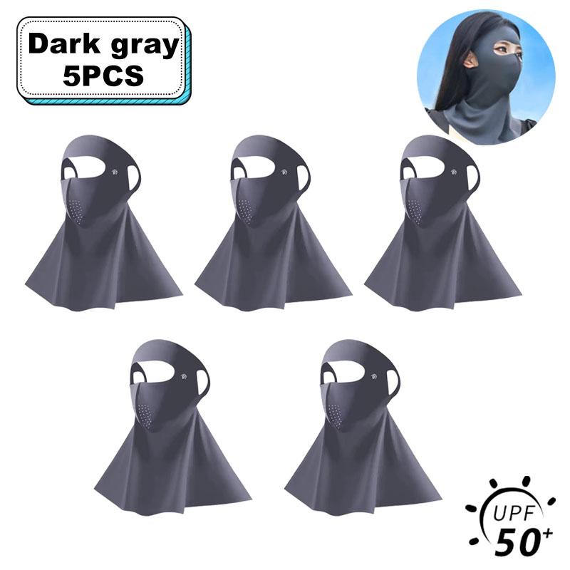 Ice Silk Sun Protection Mask with UPF50+ for Ultimate UV Block 3D Anti UV Neck Scarf Summer Cooling Face Cover for Women Men