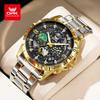 OPK 8175 multifunctional timing steel strip men's quartz watch