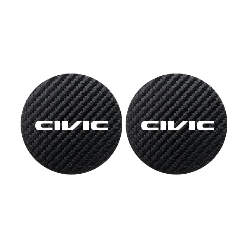 

2Pcs Car Water Cup Pad Car Emblem Coaster For Honda Civic Accord Crosstour Spirior Odyssey Avancier UR-V Sienna Elysion CR-Z