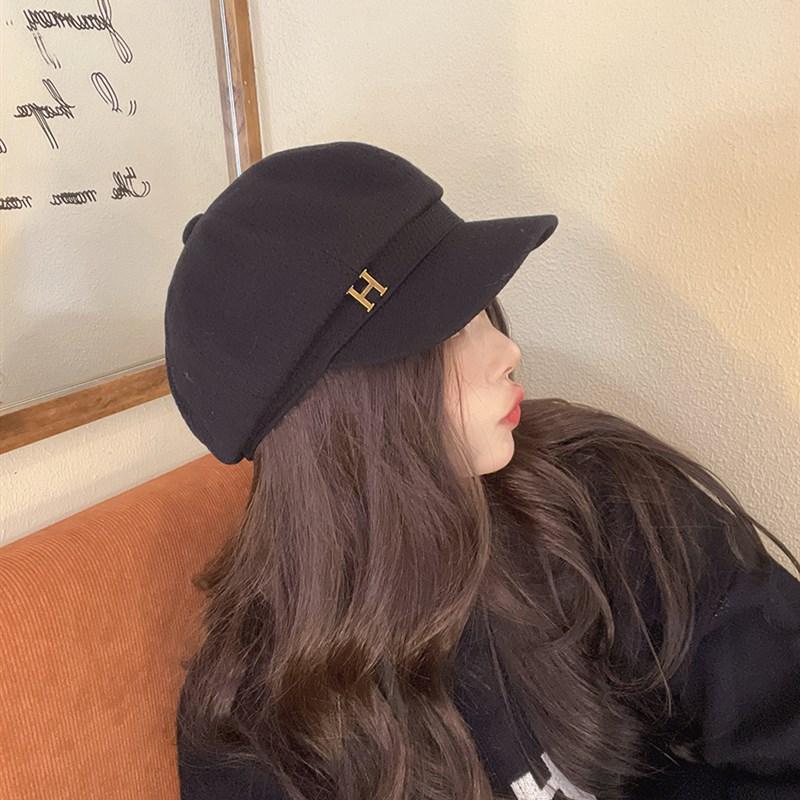 

Шляпа женская Premium Sense Metal Letter Label восьмиугольная шляпа универсальная широкополая шляпа Newsboy