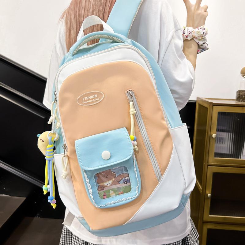 2025 New Model, Cute College for Junior High School Students, Japanese Large-capacity Simple Casual Backpack, College Student Schoolbag for Women