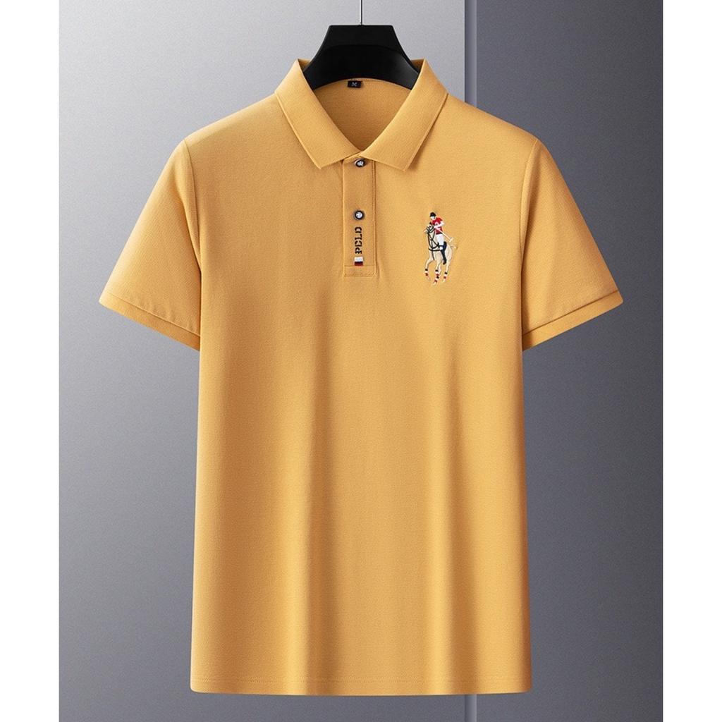 STORN Men's Embroidered Casual Fashion Short Sleeved POLO Shirt Summer Comfortable Top