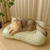 Macaron Plaid Dog Cushion Warm Pet Sleeping Bed Breathable Cat Mat  Winter
