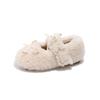 Children's Korean version of Mao Mao shoes 2025 winter new girls bow warm princess shoes soft sole warm Doudou shoes