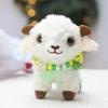White Fluffy Sheep Stuffed Animal Soft Breathable Washable Fabric Adorable Big Eyes Great Gift for Kids Travel Companion