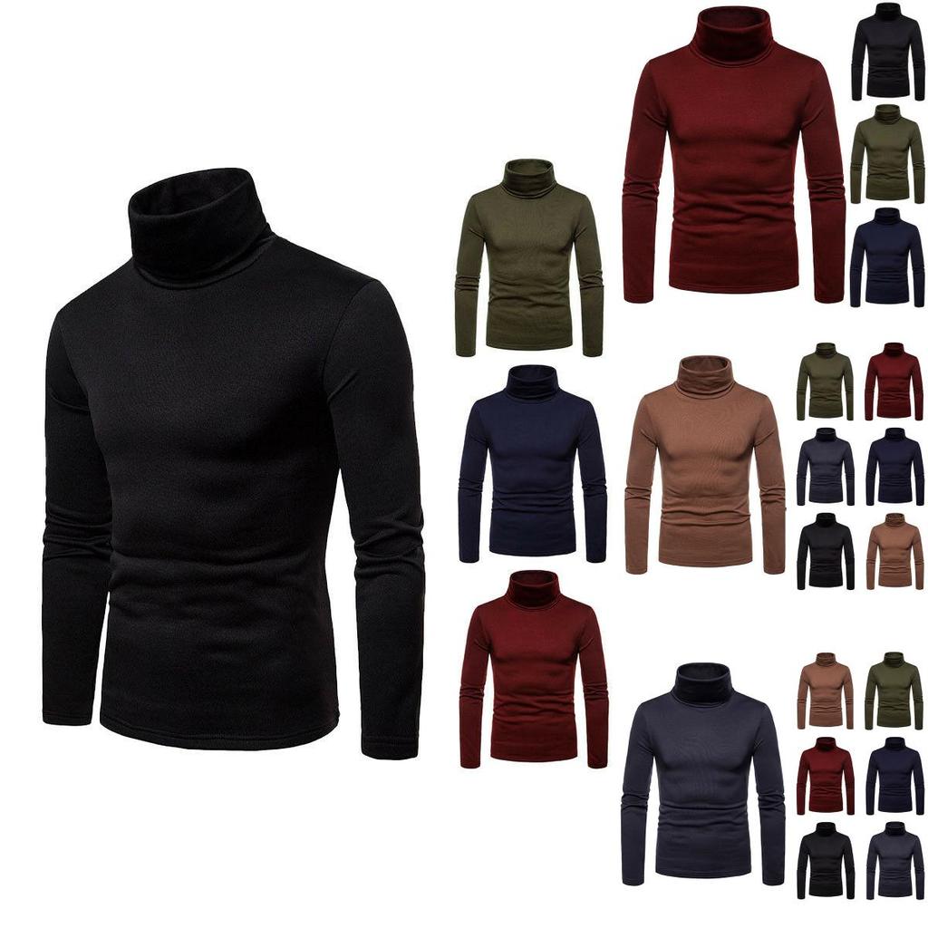 Cotton Thermal Mens Turtle Neck Skivvy Turtleneck Sweaters Stretch Tops Shirt