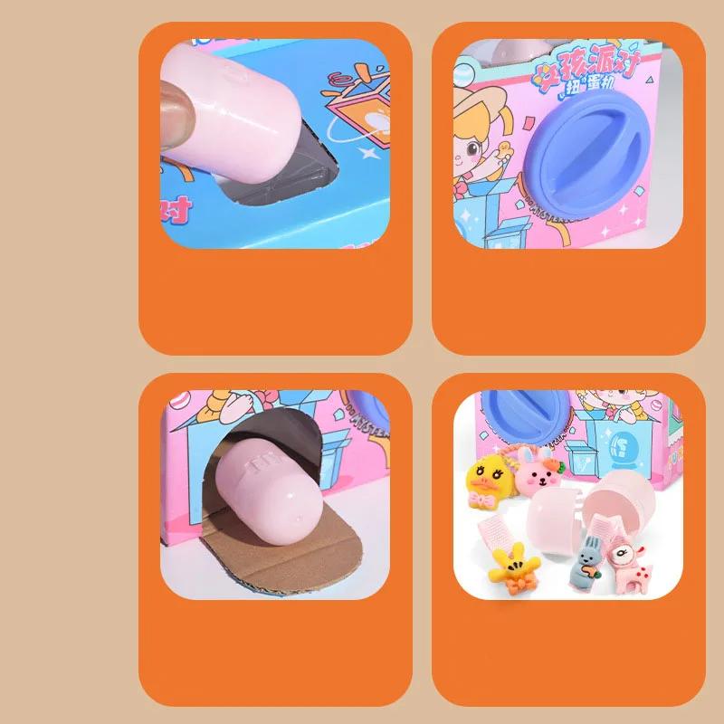 Christmas Twist Egg for Kids Santa Elk Snowman Doll Fun Twist Egg Maker with Randomly Matches 6 Eggs Christmas Gift