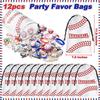134 PCS Baseball Party Favors, 12 Set Goodie Bag, Mini Stress Balls, Baseball Stickers, Rubber Bracelets, Keychain, Tattoo Stickers, Slap Bracelets,