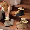 Fur snow boots women's winter thick-soled plush short boots new warm lamb wool cotton shoes