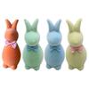 Soft Flockeds Easters Bunnys Decoration Adorablee Rabbits Birthday Or Holiday Gift for Home