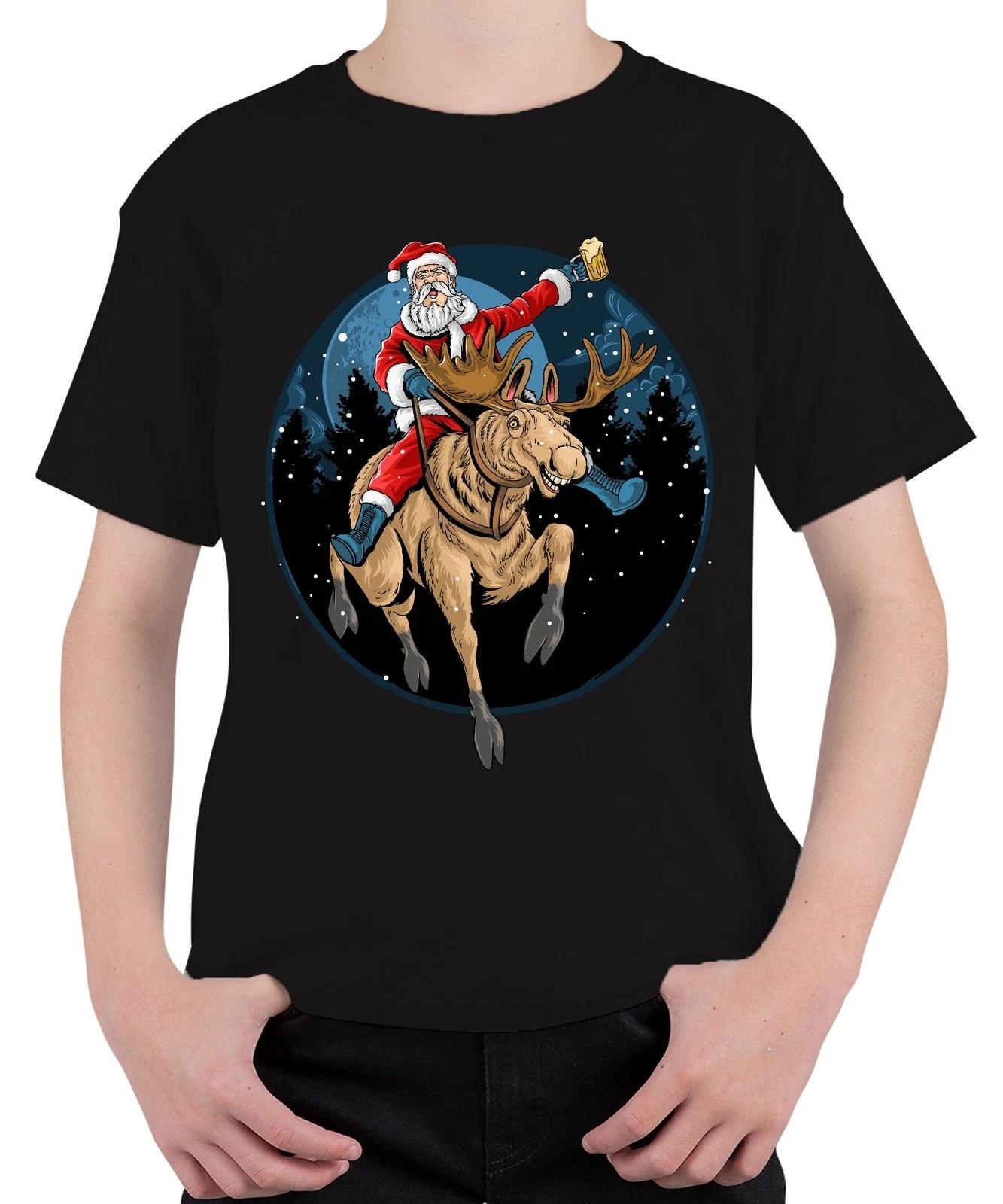 Weihnachtsmann Bier Rentier - Weihnachten Weihnachtsgeschenk Christmas Unisex Ki XXL