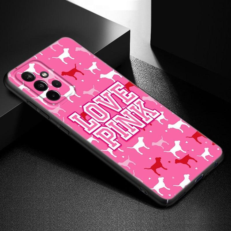 Fashion Pink Love Phone Case For Samsung Galaxy A21 A30 A50 A52 S A13 A22 A32 A33 A53 A73 5G A11 A12 A31 A51 A70 A71 A72 Cover