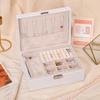 Exquisite Double-Layer Jewelry Storage Box for Necklaces, Bracelets, and Earrings - 2023 Light Luxury Edition