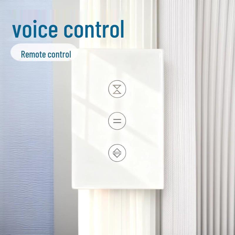 Graffiti WiFi Smart Roller Shutter Switch - Voice Control with Alexa, Tempered Glass Panel