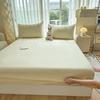 Soft Cotton Fitted Bed Sheet with Elastic Band Solid Color Mattress Cover for Single Double King Queen Bed 140/150/160/180/200