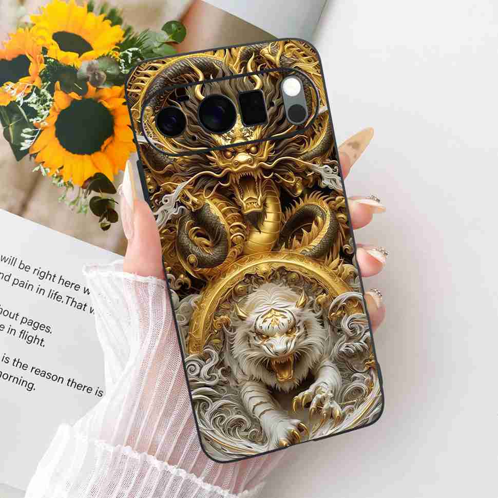 For Google Pixel 10 Pro 5G Case Fashion Painting Silicone TPU Black Soft Cover For Google Pixel 10Pro GEHN3 Phone Cases Bumper
