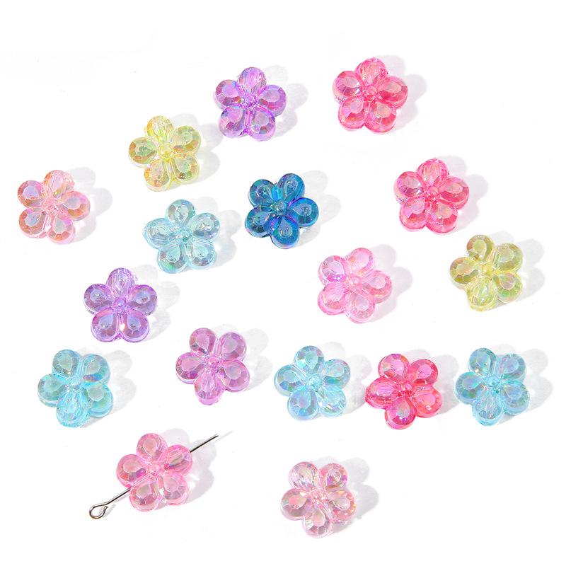 Large Shining Flower Acrylic Beads for DIY Jewelry & Earrings