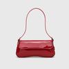 Home Flip Retro Rote Achseltasche Herbst Neuprodukt Stilvolle Schlichte Pendler Baguette Handheld Schultertasche