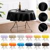 150/180/200cm Round Satin Tablecloth Bright Silk Tablecloth For Baby Shower Wedding Birthday Party Banquet Christmas Table Decor