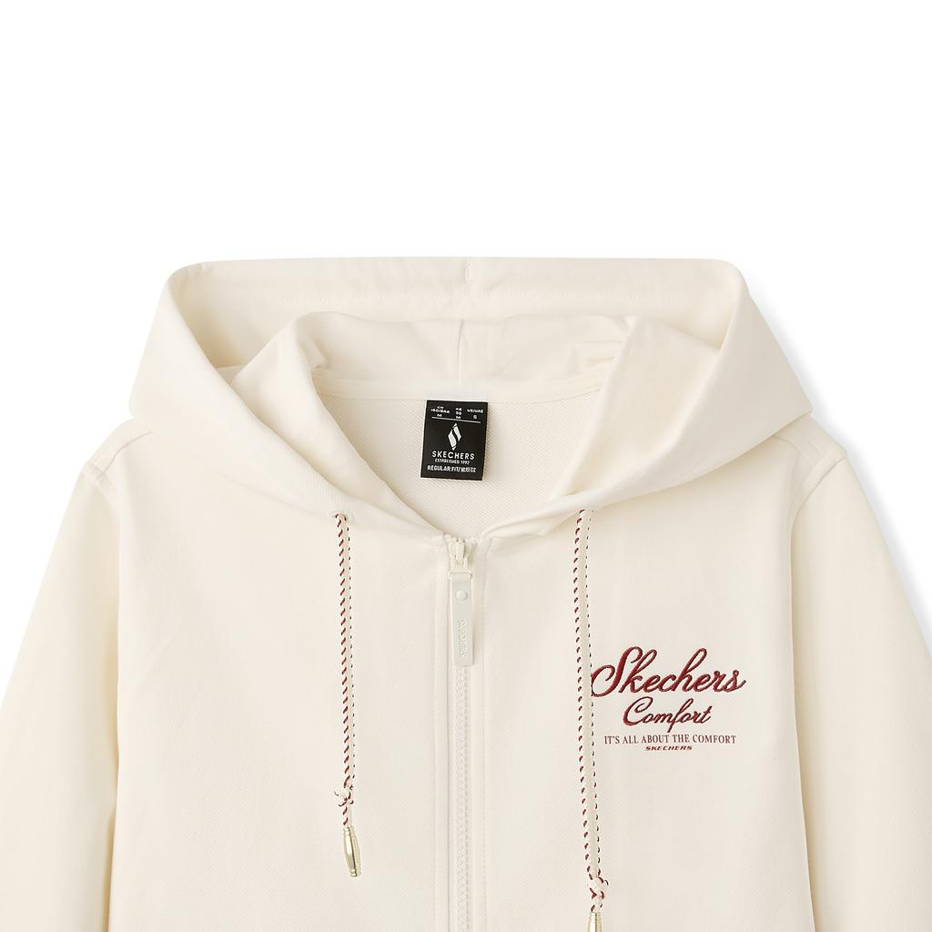 Skechers Skech-Sweats FW25 New Year Collection Soft Skin-Friendly Hooded Long Sleeve Jacket Women jackets L126W015-01B4