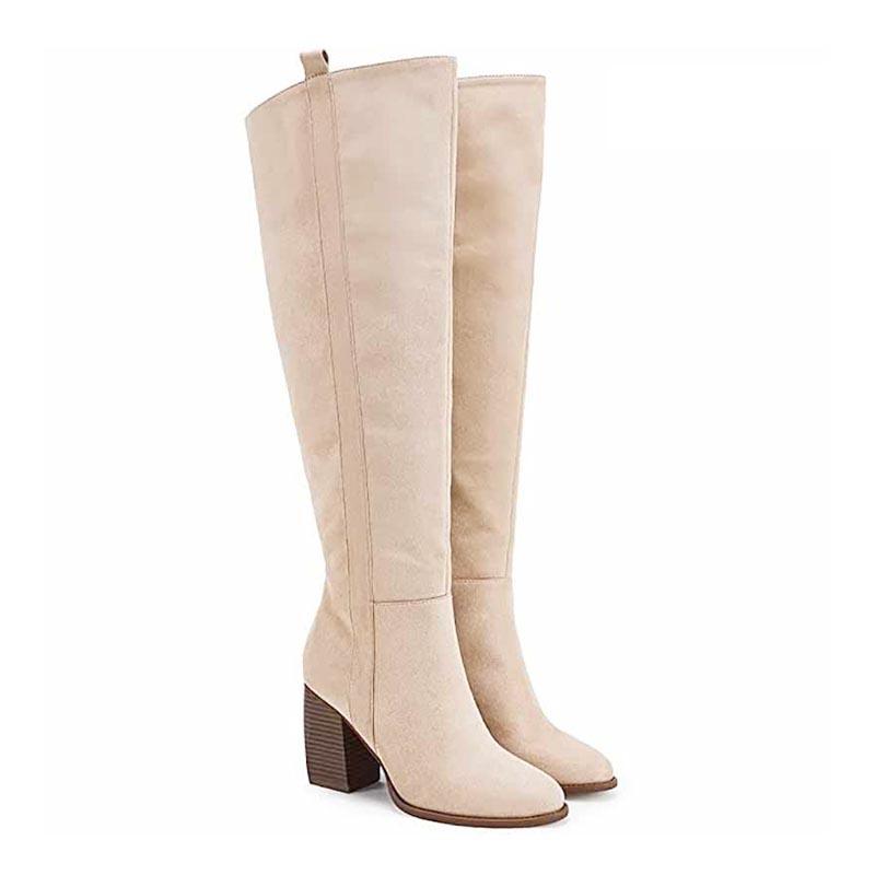 Buy Women Faux Suede Wide Calf Over The 