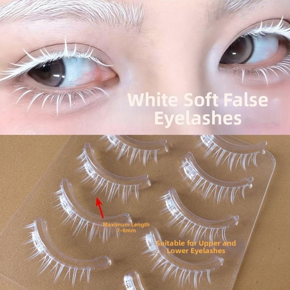 Thick White False Eyelashes Eyelashes Extension Eye Makeup Tools New White Lashes for Cosplay