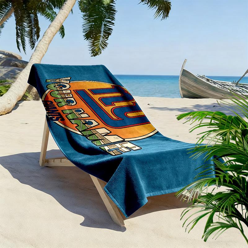 New York Giants Print Beach Towel, Large Soft Quick Dry Towel for Beach Camping Swimming