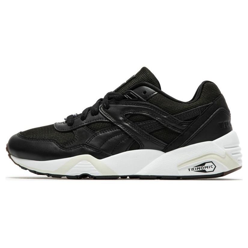 

Puma R698 75Y Prm Fabric Leather Sneakers Comfortable Low-Top Lifestyle Shoes Unisex sneakers Black White 393403-01 35.5