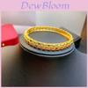Vintage Copper Flower Pattern Cuff Bracelet Hand Jewelry For Women