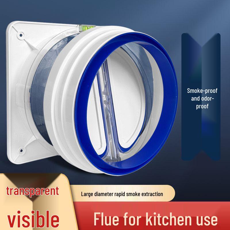 Kitchen Range Hood Flue Check Valve - Smoke Prevention and Pipe Protection