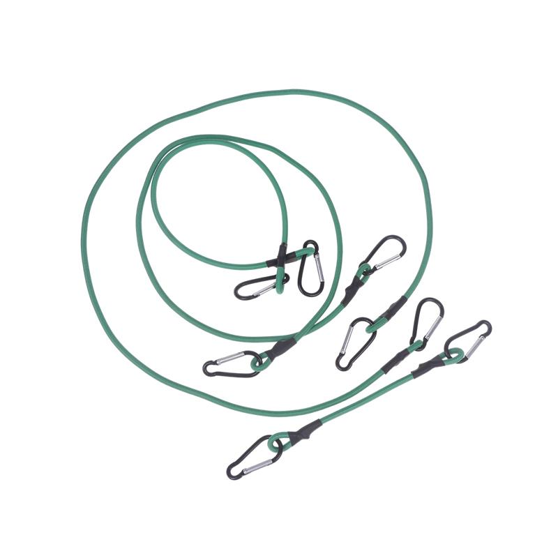 30-120Cm Green Stretch Ropes 6Mm Bungee Cords With Hooks Elastic Tie Strap Bikes Tie Car Luggage Packing Roof Rack Strap