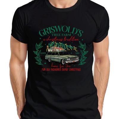 Griswolds Tree Farm Christmas Tradition Xmas Unisexs T Shirt Vintage Washed Designer Clothes Slightly Versatile Casual Stylish